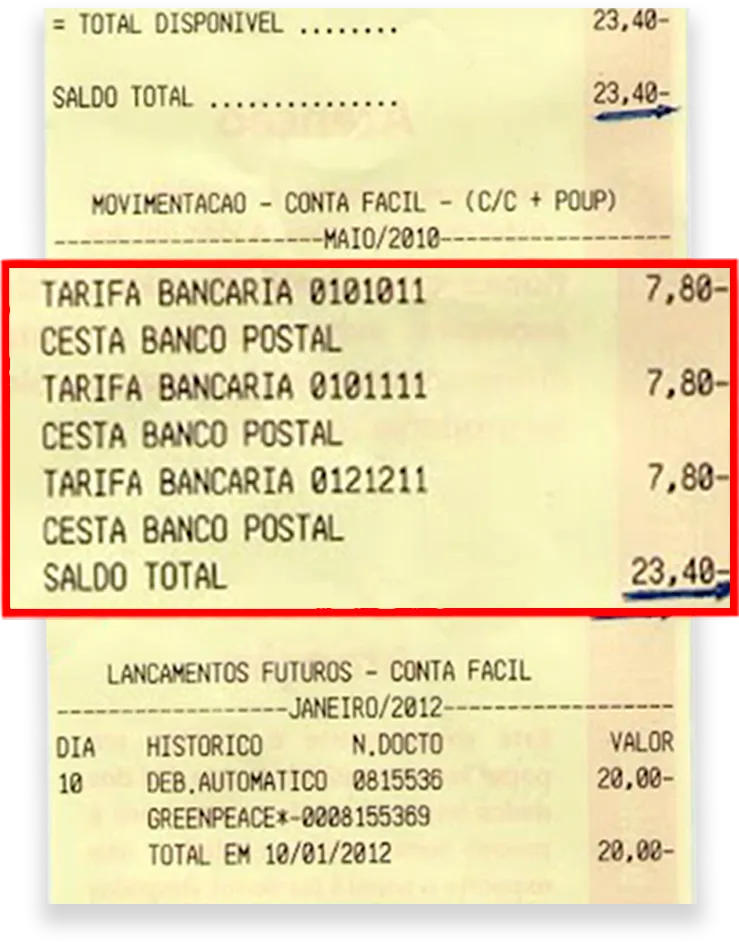 tarifa exemplo